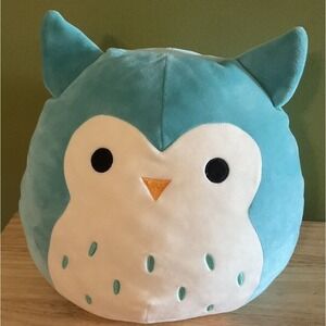 Original Squishmallow Winston The Owl,‎ Teal, 12", No Tag